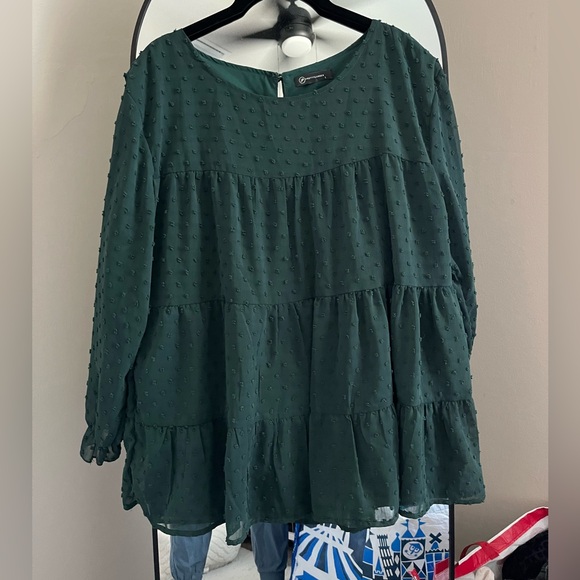 PrettyGarden Tops - Pretty garden Forest Green Women's Blouse